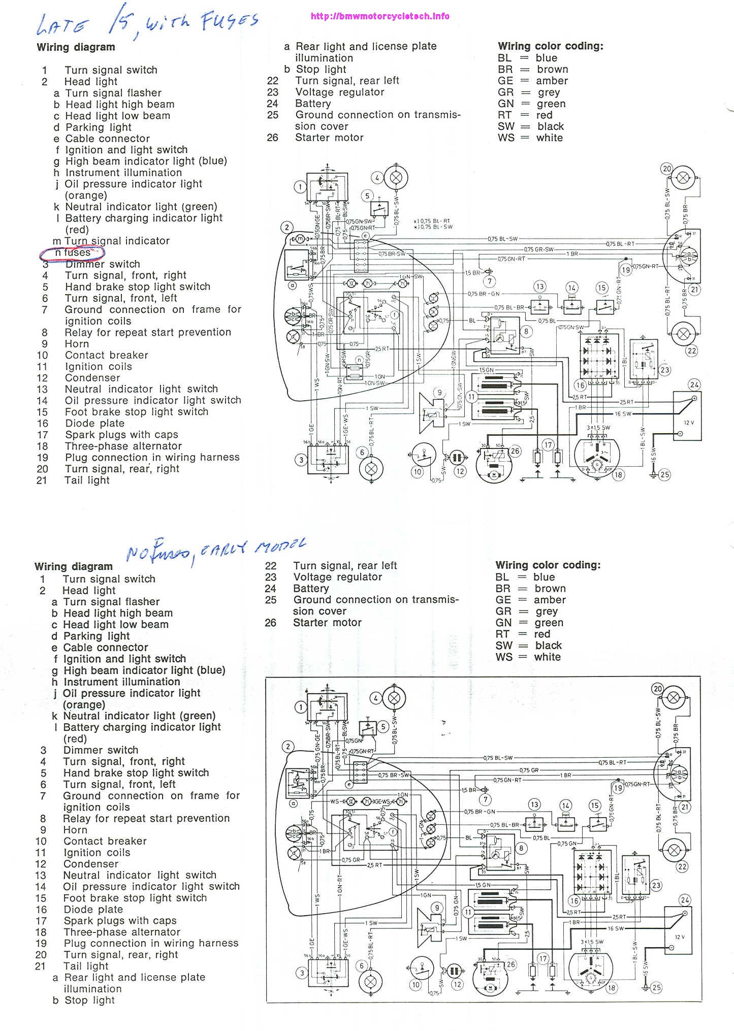 R60/5 Replacing Turn Signal & Starter Switches and Wire ...